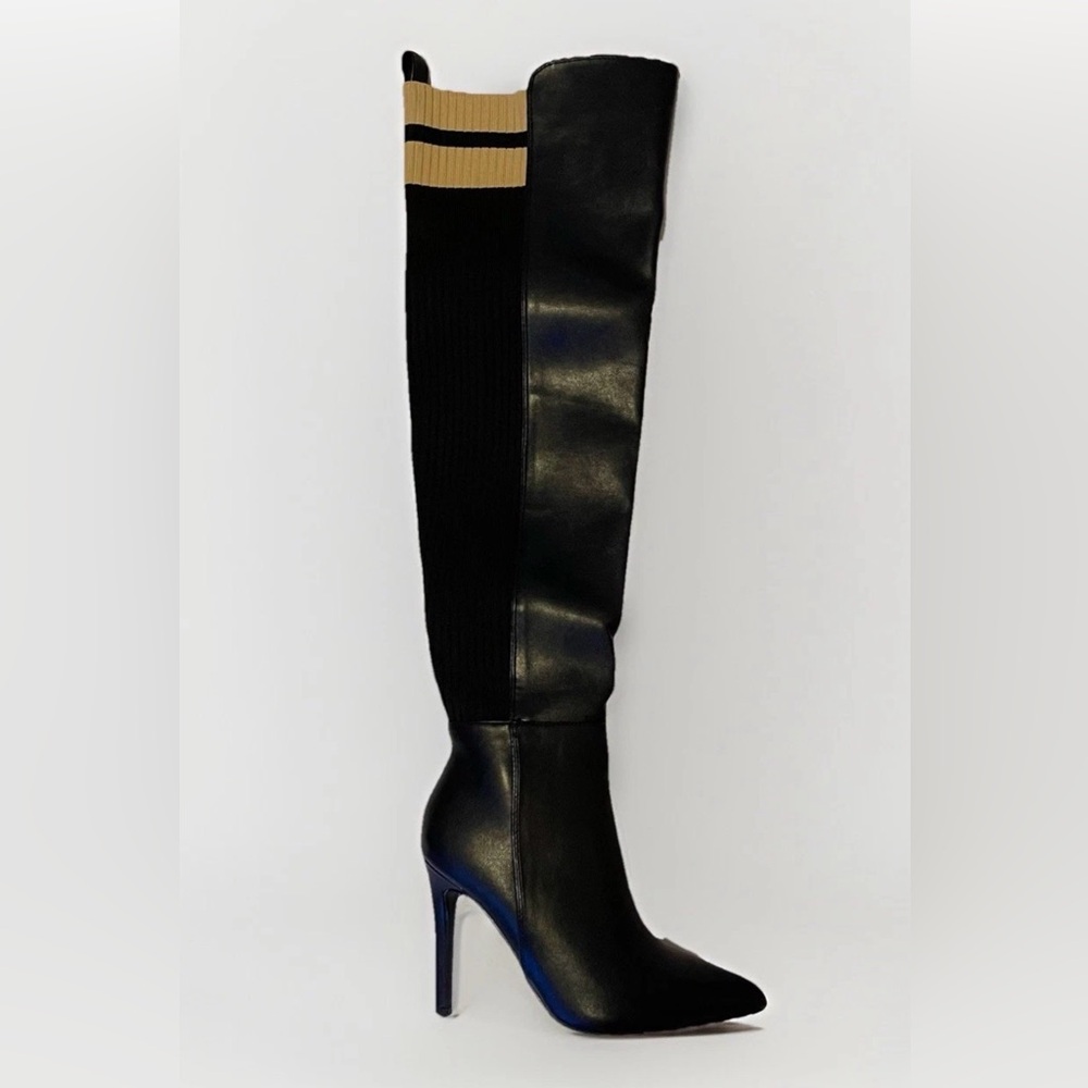 Women’s Over the Knee High 4 Inch Heel Stiletto Boots with Zipper